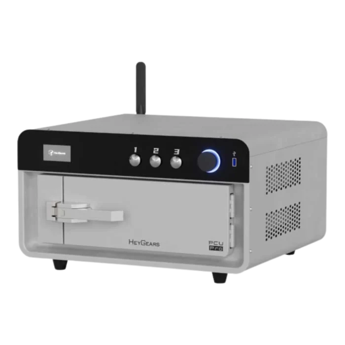 UltraCraft PCU Pro d'HeyGears, chambre de post-traitement combinant polymérisation UV, cuisson et atmosphère d'azote