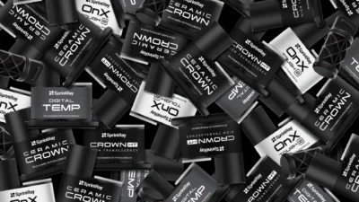 Restore, Ceramic Crown, Crown HT, Digital Temp, OnX Tough 2 : indications, translucidité, résistance, teintes et prix. Notre guide des capsules SprintRay Midas.