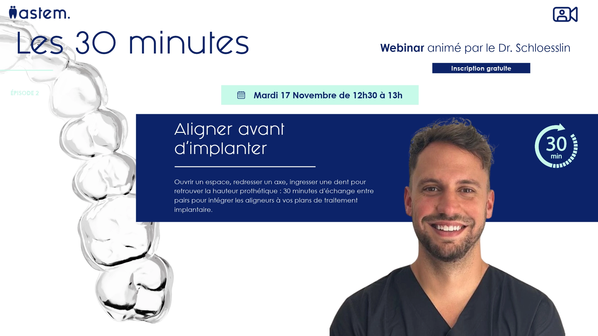 Visuel du webinar Aligner avant d’implanter du 17 novembre 2026