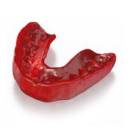 Flacons de résine SprintRay SportsGuard de 500 g en teintes Crimson Red, Cobalt Blue et Clear pour protège-dents sportifs